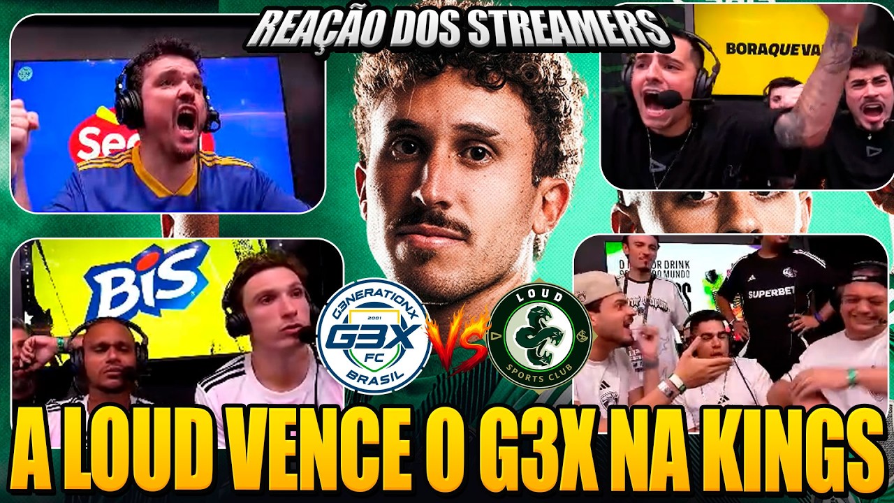 Streamers' reaction to LOUD destroying G3X in the Kings League and Coringa going crazy.