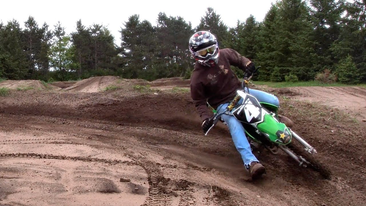 Hot Laps on KLX 110L Pit Bike Track