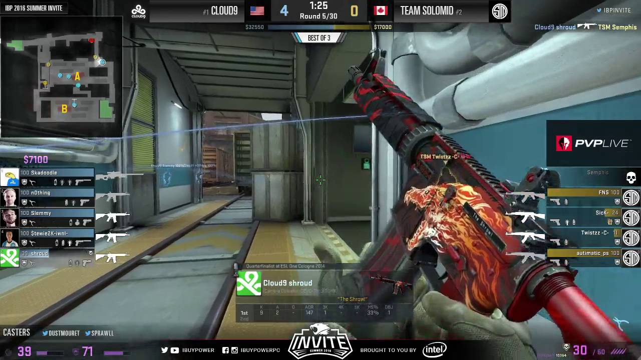 IBP Invite Summer CS:GO 2016 - Team SoloMid vs Cloud9 - Grand Final - Map 2