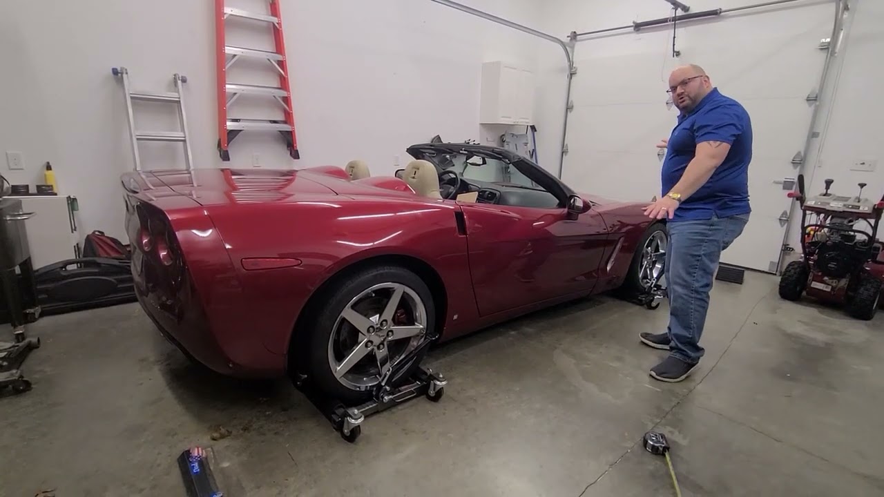 Harbor Freight Tools car dollies demonstrated on Chevrolet Corvette C6 and their effectiveness