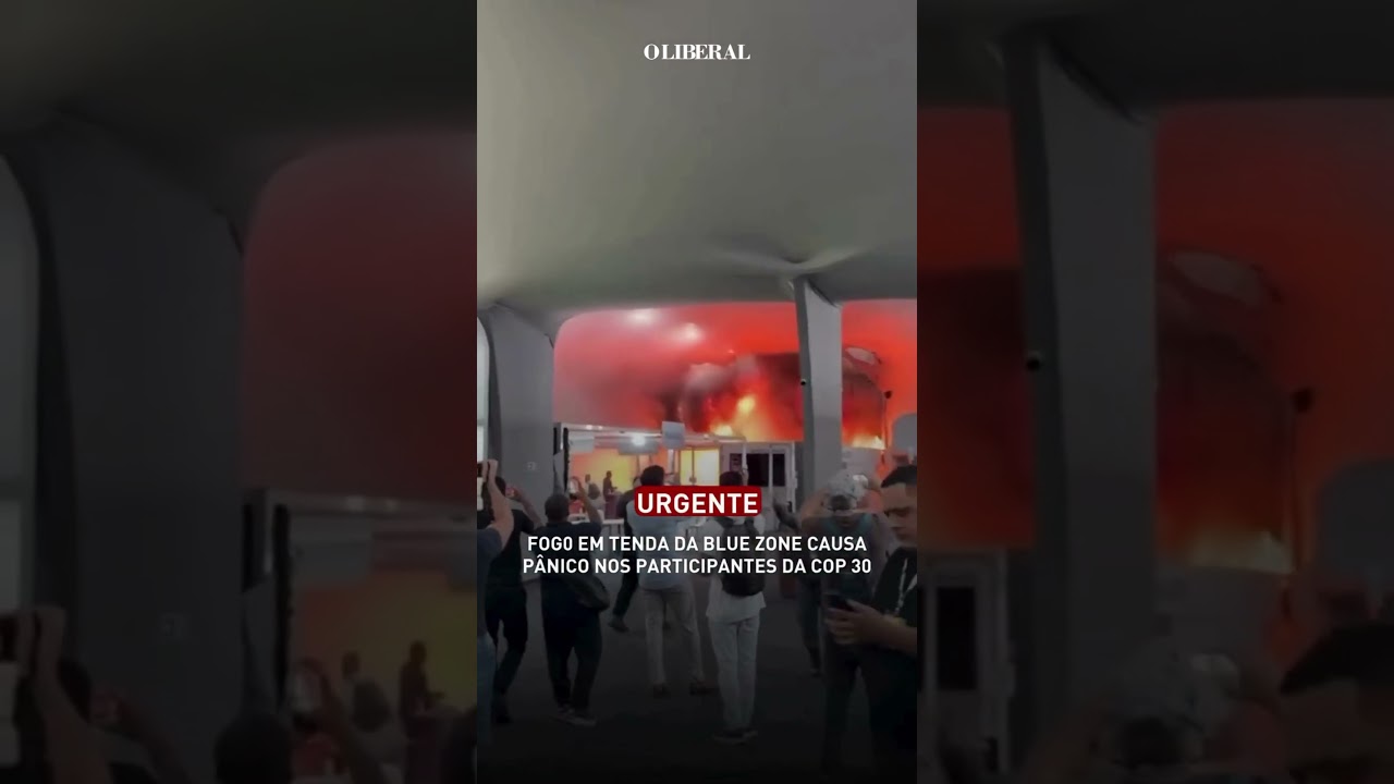 URGENTE: Fogo em tenda da Blue Zone causa p&acirc;nico nos participantes da COP30