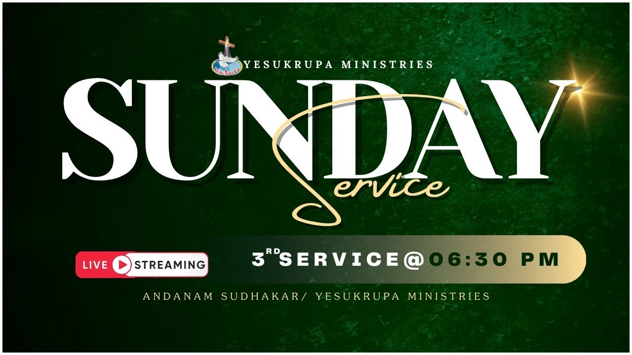 🔴 🅻🅸🆅🅴 01- 02-2026 | Sunday Worship 3rd Service |Bro Andanam Sudhakar ||YESU KRUPA MINISTRIES