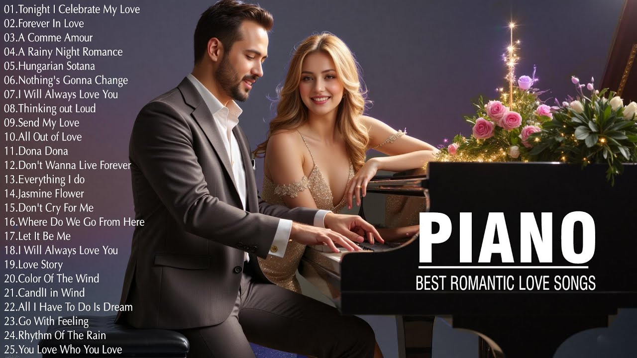 3 Hour Of Beautiful Romantic Piano Instrumental Love Songs Ever - Deeply Emotional Melodies for Love