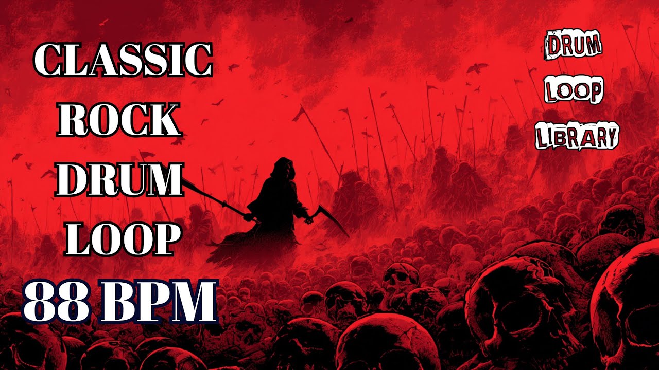 88 BPM Rock Drum Loop | Heavy Mid-Tempo Stomp