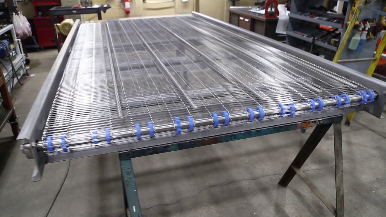 Stainless Steel Wire Mesh Belt Conveyor with Wash Down Motors