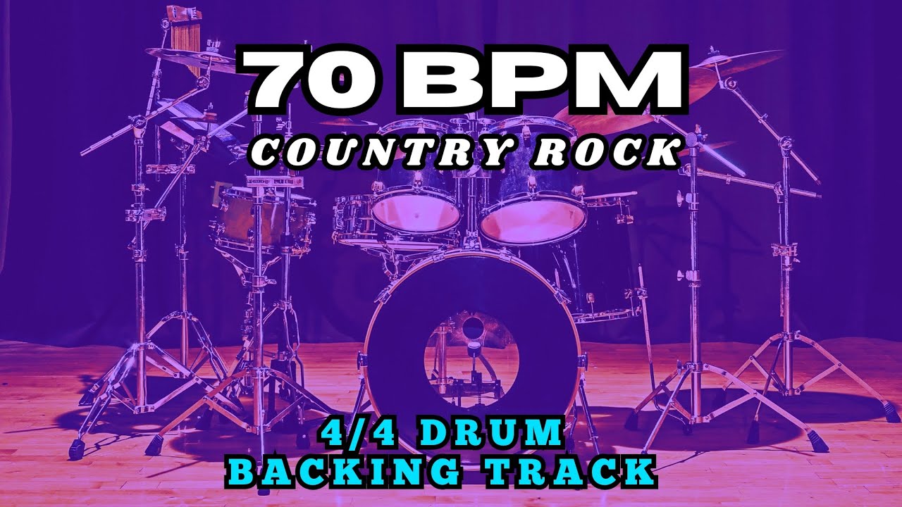 70 BPM BATERIA COUNTRY ROCK   BACKING TRACK