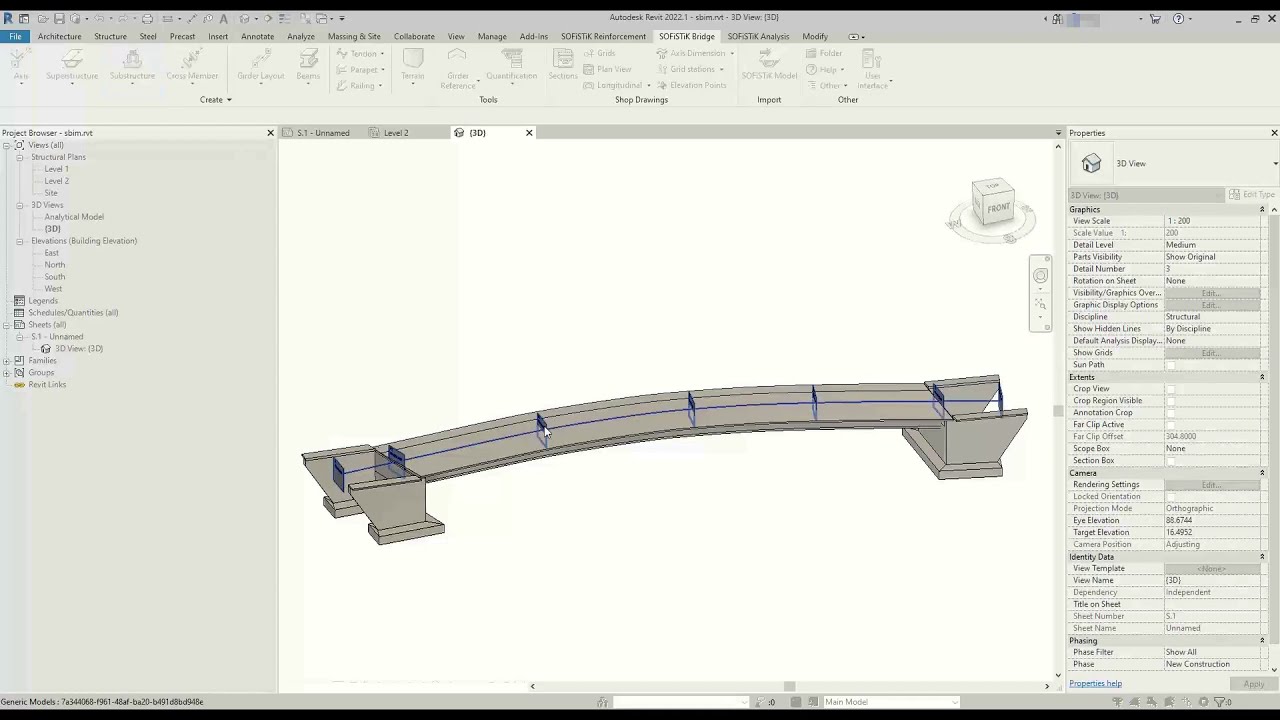 Hídmodellezés Autodesk Revitben - SOFiSTiK Bridge+Infrastructure Modeler