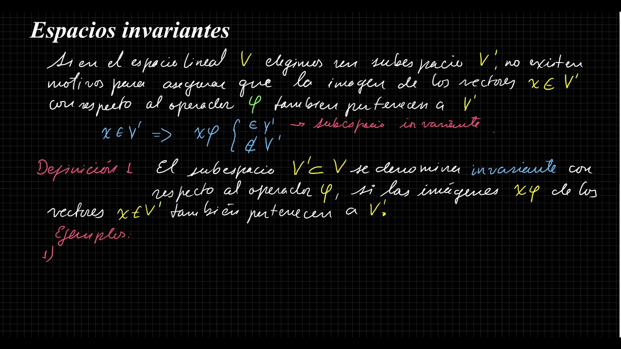 Subespacios invariantes