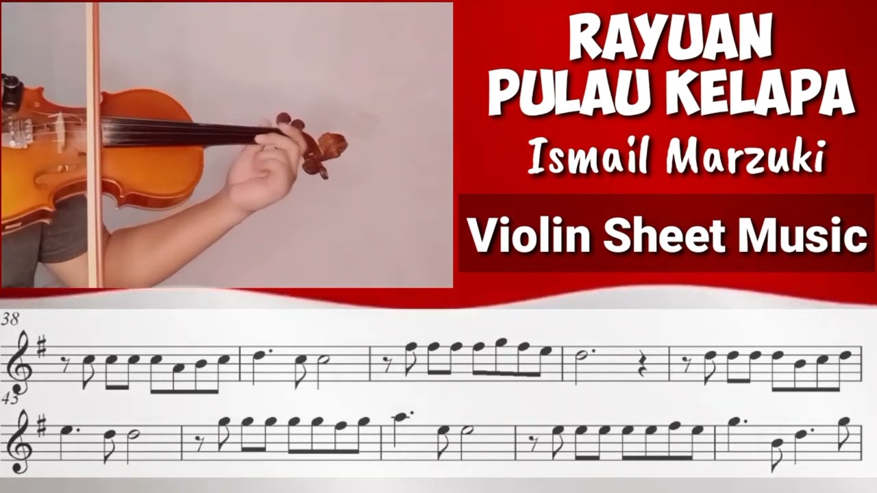 [Free Sheet] Rayuan Pulau Kelapa - Ismail Marzuki [Violin Sheet Music]