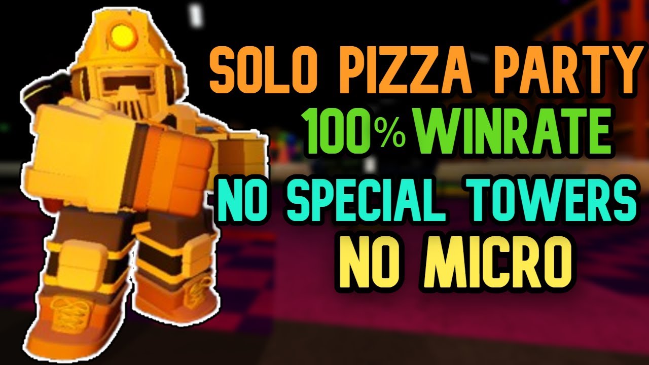 Solo Pizza Party Triumph NO SPECIAL TOWERS + NO MICRO GUIDE - Tower Defense Simulator | TDS