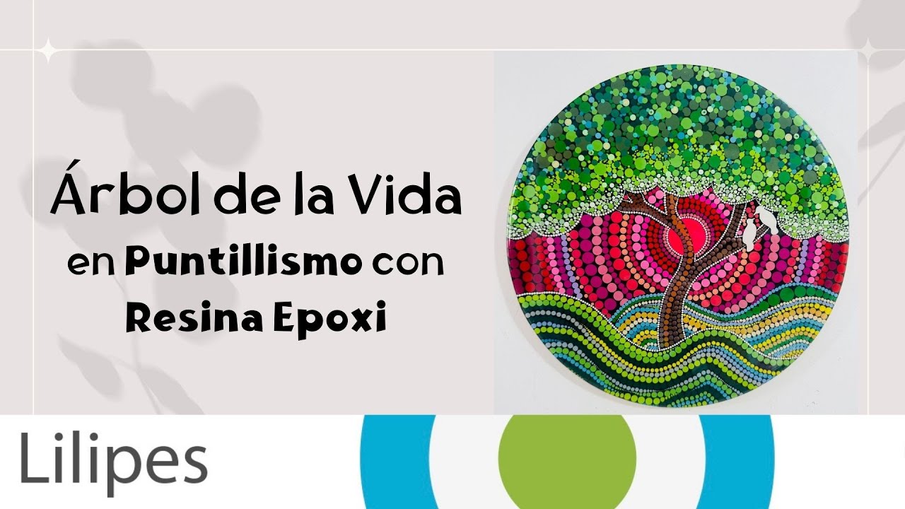 Arbol de la Vida en Puntillismo con acabado en Resina Epoxi