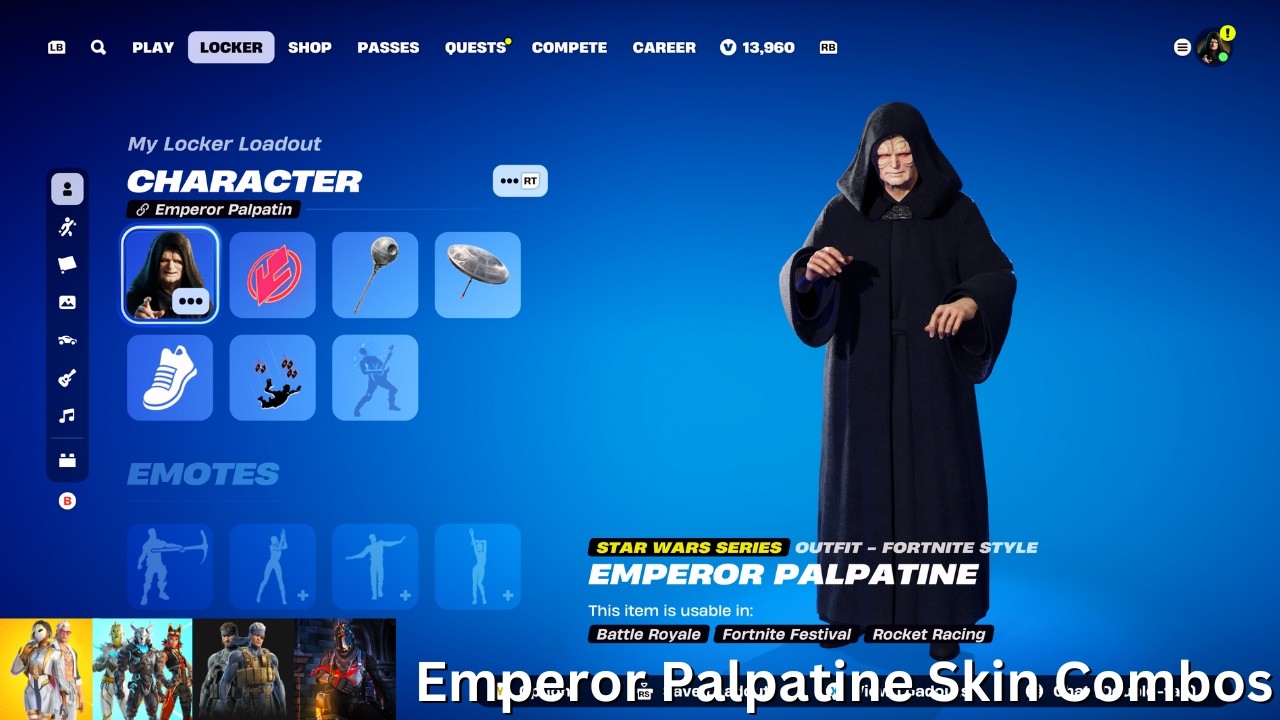 Emperor Palpatine Skin Combos (Fortnite Battle Royale)