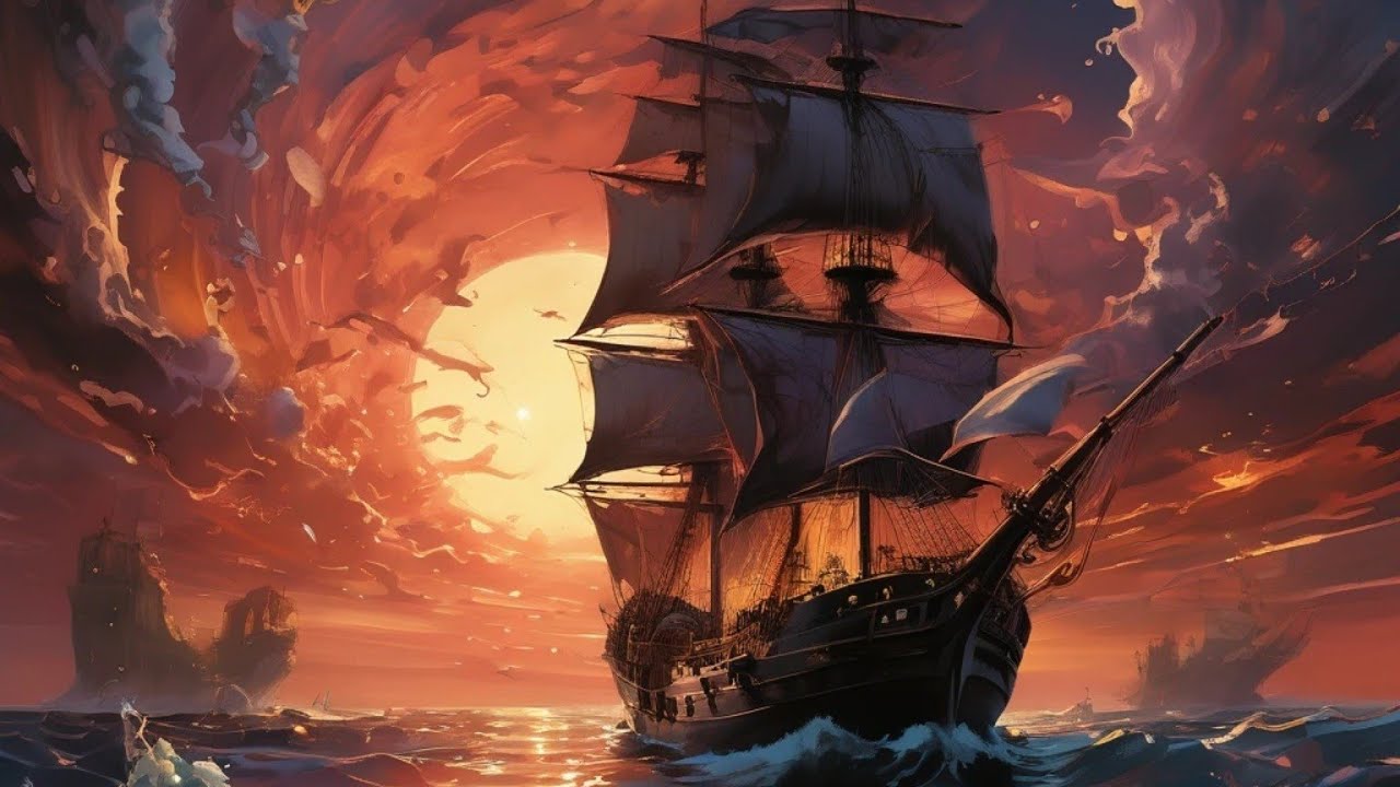 Brass Ocean Serenade Harmonious Blend of Instruments and Waves