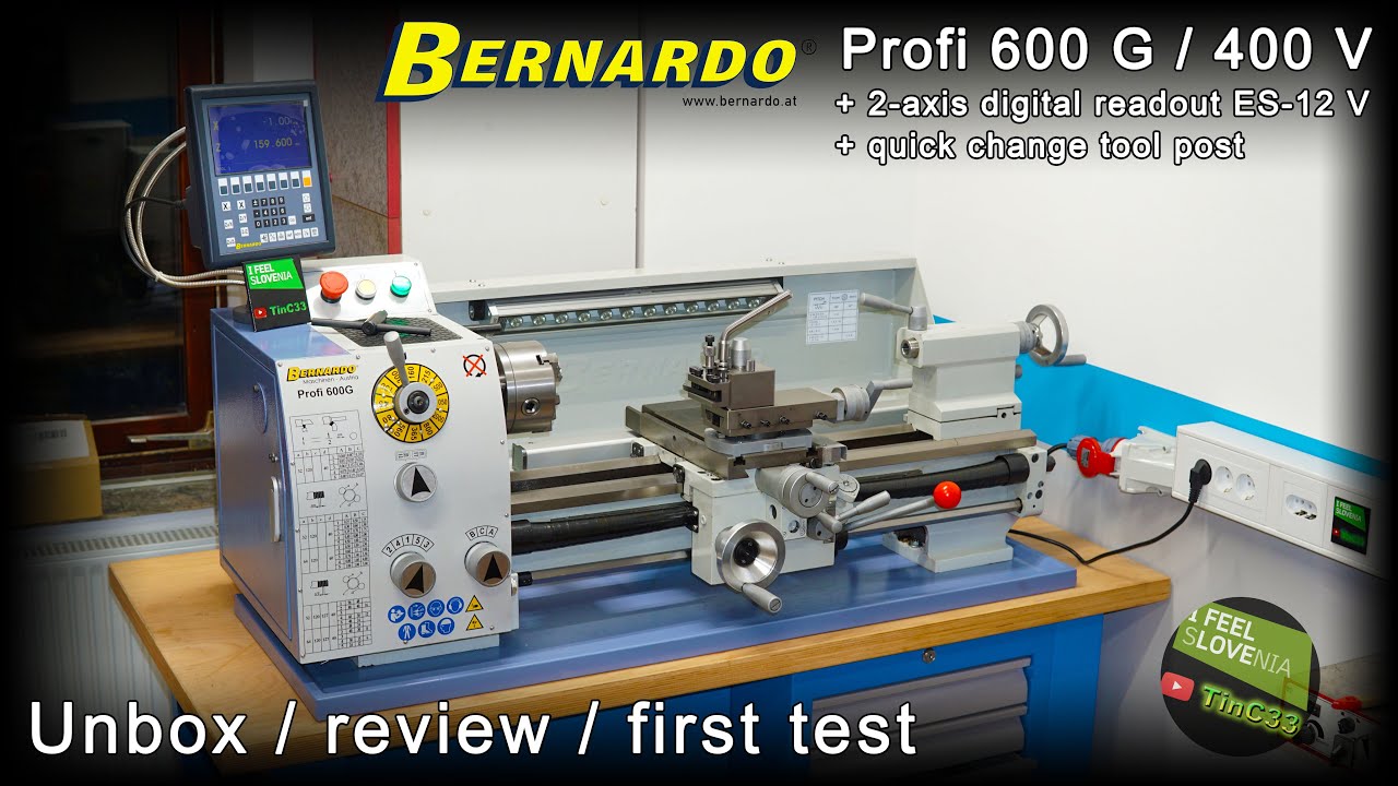Токарный станок Bernardo Profi 600 G + 2-осевой DRO + QCTP [распаковка / обзор / первый тест]