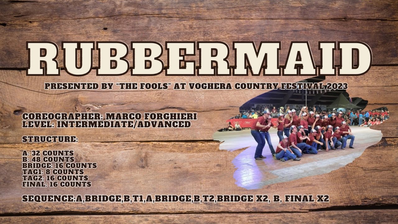 RUBBERMAID - Country Line Dance Tutorial - Steps&Dance