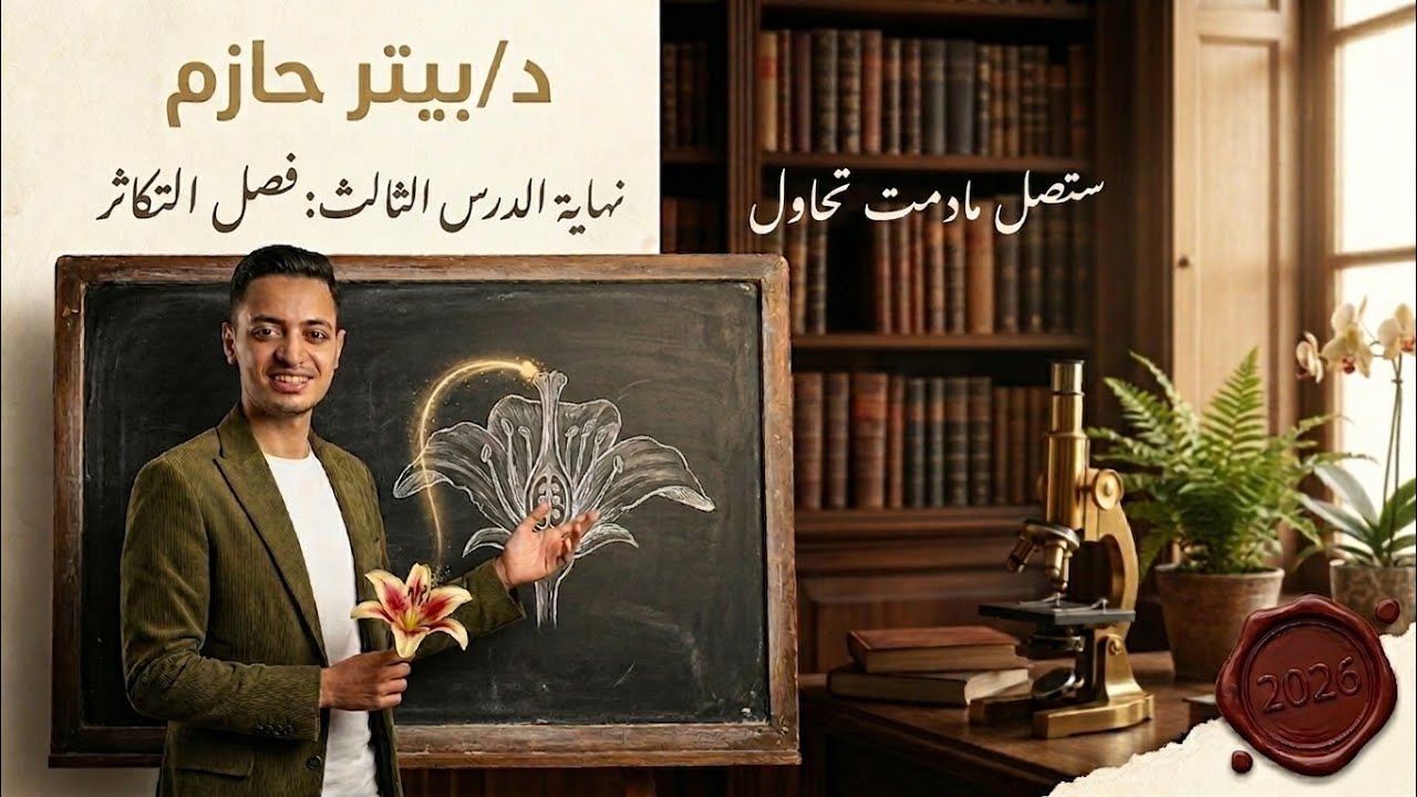 شرح الدرس التالت تكاثر مع دكتور بيتر حازم الجزء التاني