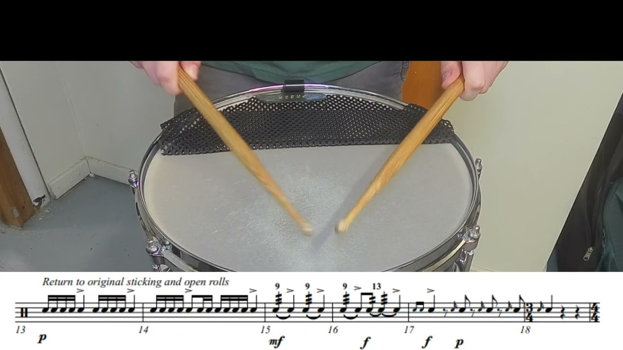 ILMEA Junior Snare Drum Etude 2025 – Full Performance with Sheet Music