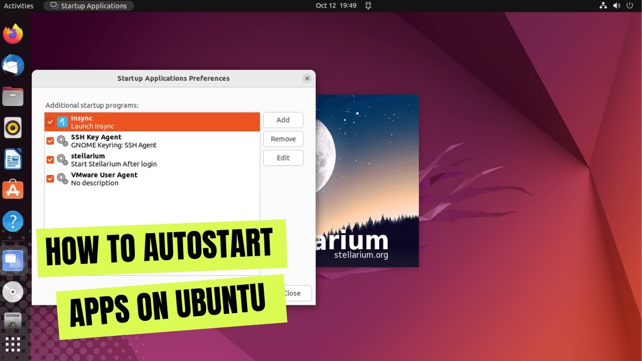 How to autostart applications on Ubuntu