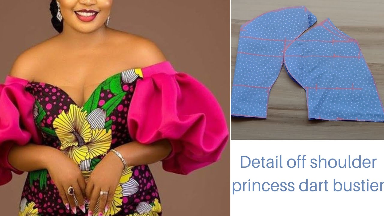 How to: cut and sew off shoulder princess dart bustier.
