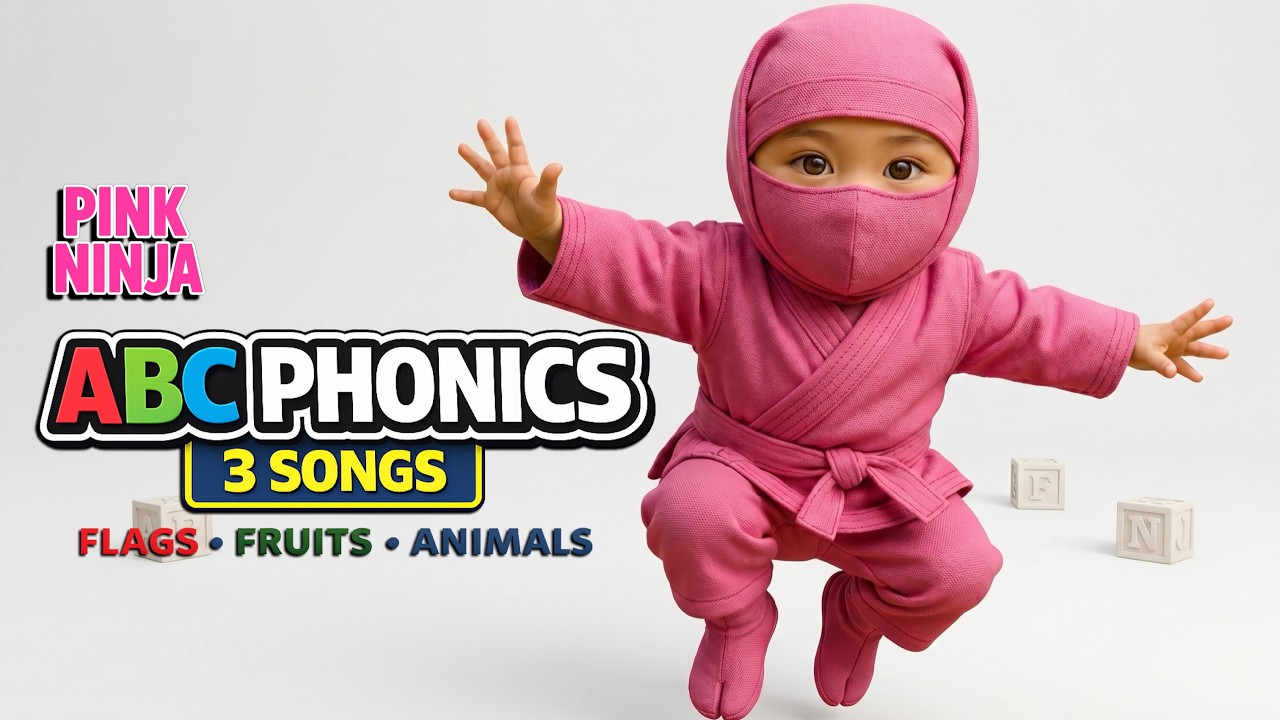 Pink Ninja Phonics | TEACHER READY TOOLS (Flags, Fruits, Animals)