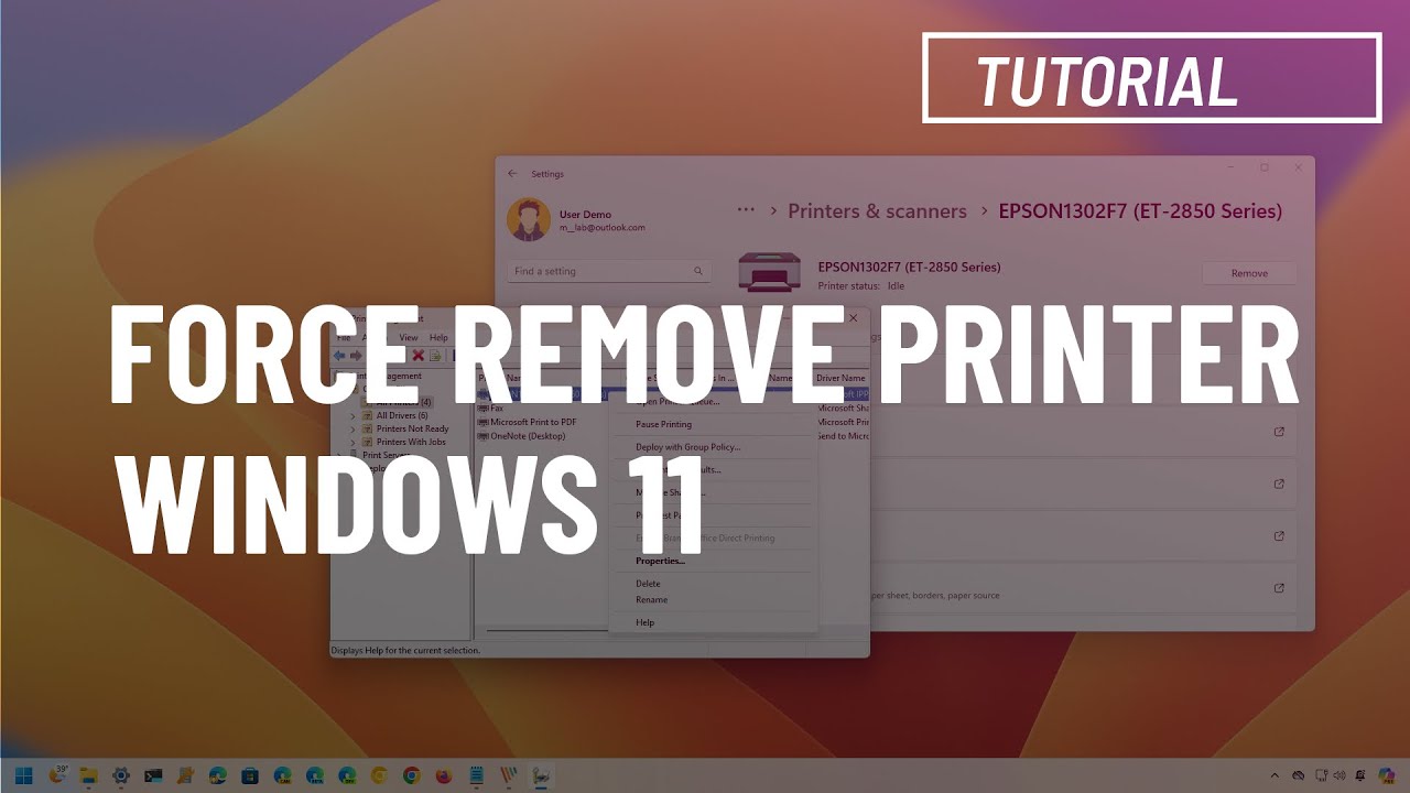 Windows 11: полное удаление драйвера принтера (простой способ!)