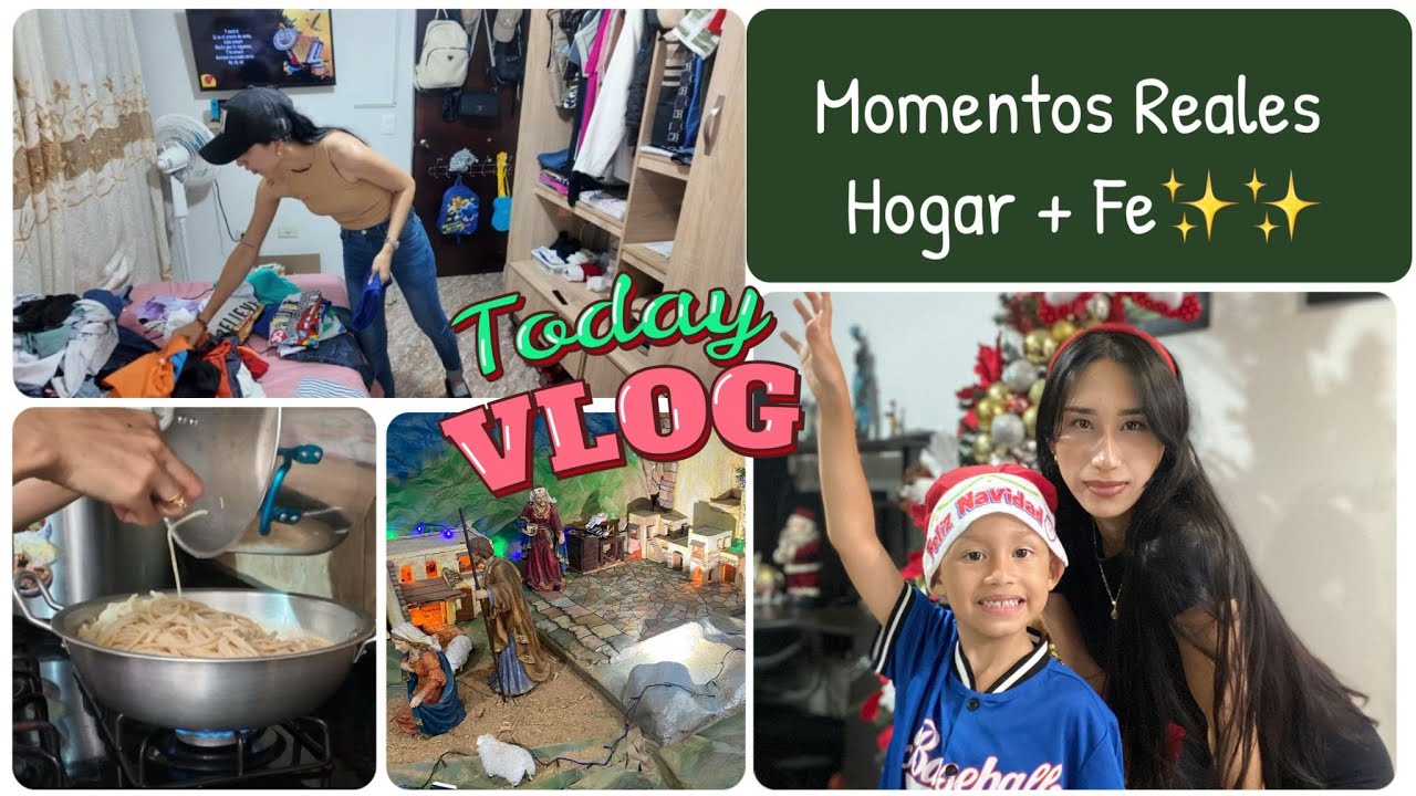 VLOGMAS#6 Dia en casa| Rutina, Pasta casera y visita al pesebre..Inician las novenas