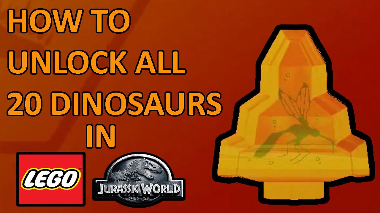 LEGO Jurassic World All 20 Amber Brick Locations - How to Unlock All 20 Dinosaurs