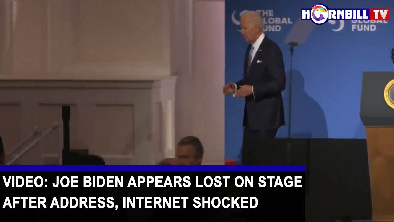 JOE BIDEN APPEARS LOST ON STAGE AFTER ADDRESS, INTERNET SHOCKED