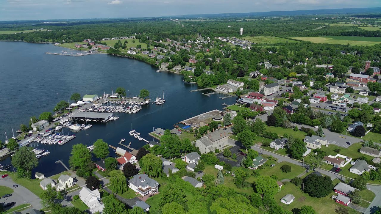 Aerial View of Sackets Harbor, NY