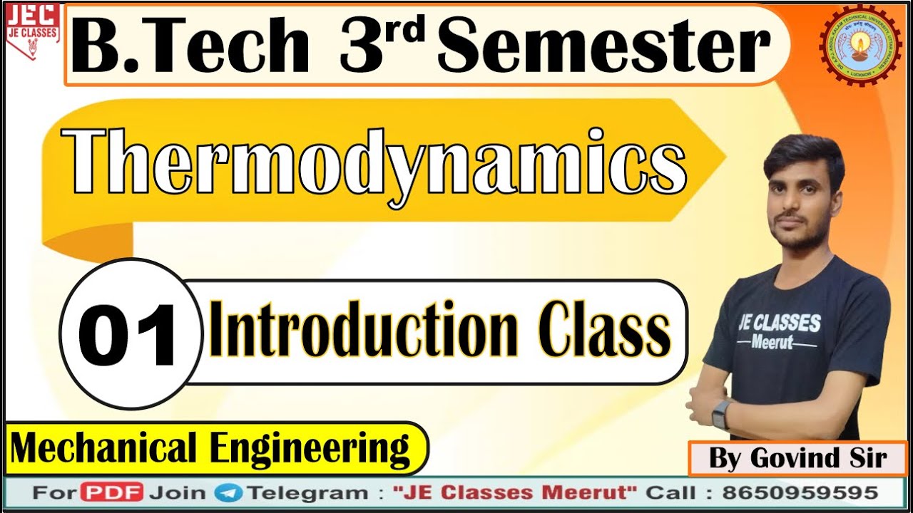 Syllabus Introduction Thermodynamics AKTU Mechanical Engineering || B.Tech 3rd Semester | JE CLASSES