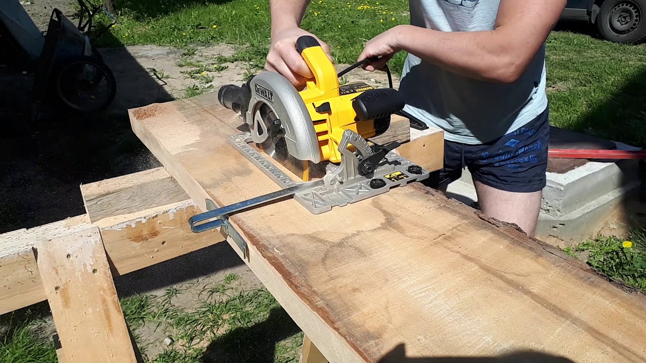 DeWALT DWE 576K распиловка ольхи 55 мм толщина