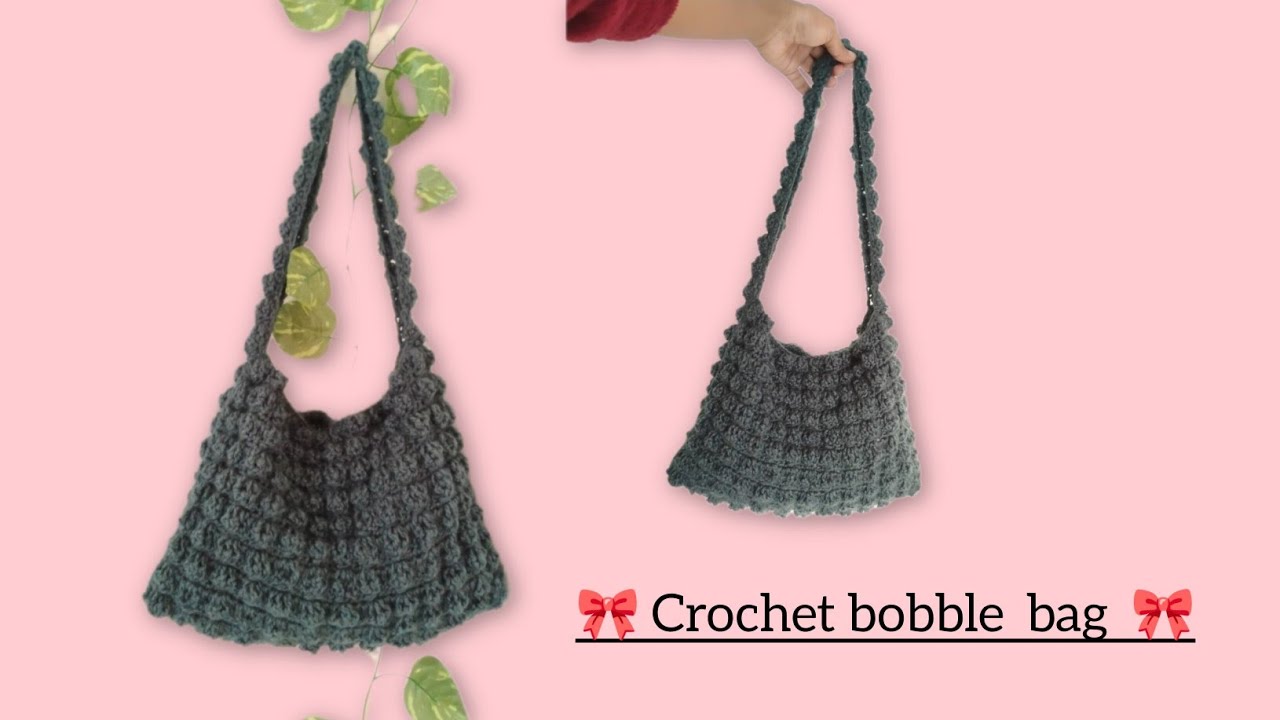 Crochet bobble bag tutorial| crochet popcorn bag #crochetbobblebagtutorial