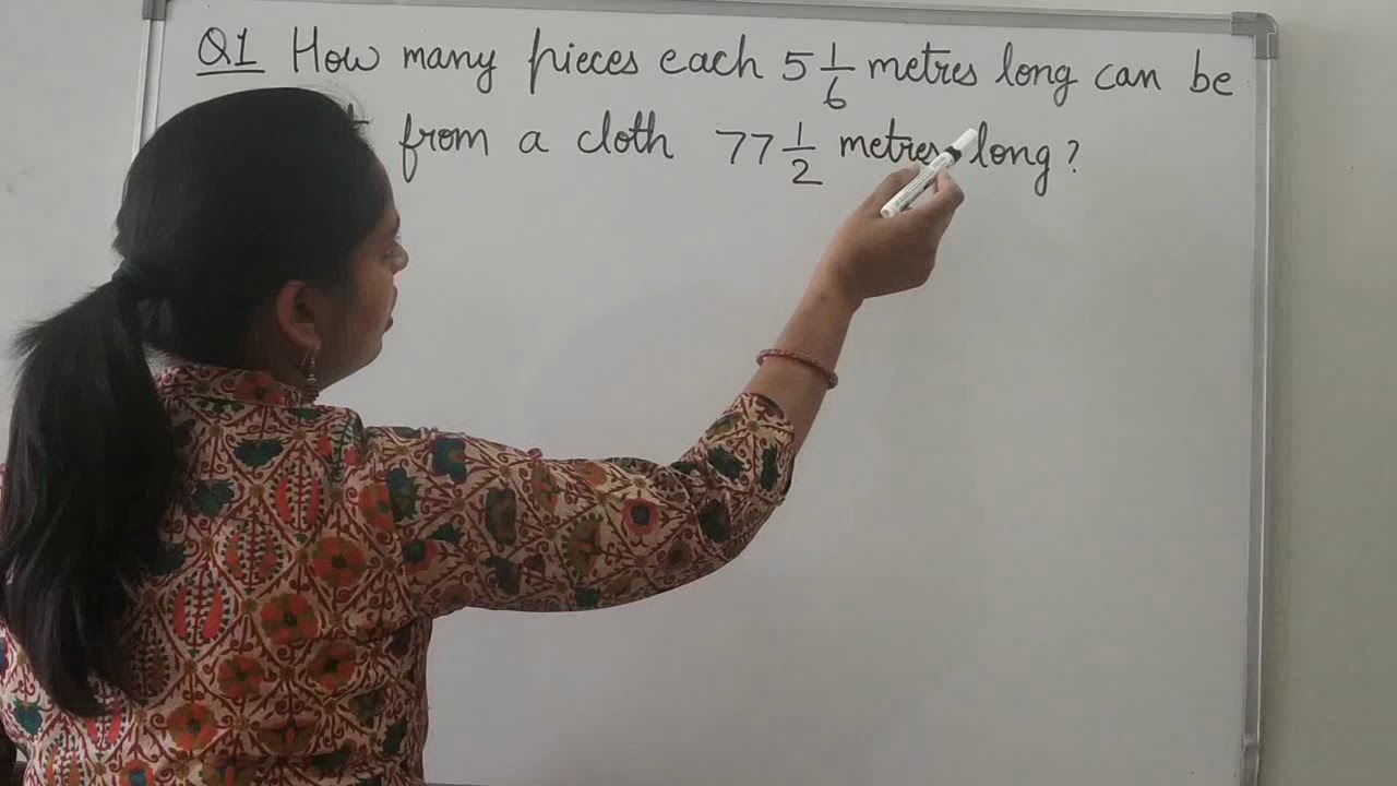 Division of fractions for Class VII