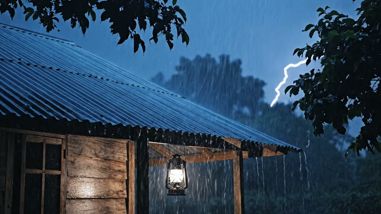 Deja de Pensar y Duerme con Tormenta Torrencial en Casa de Campo y Truenos Fuertes