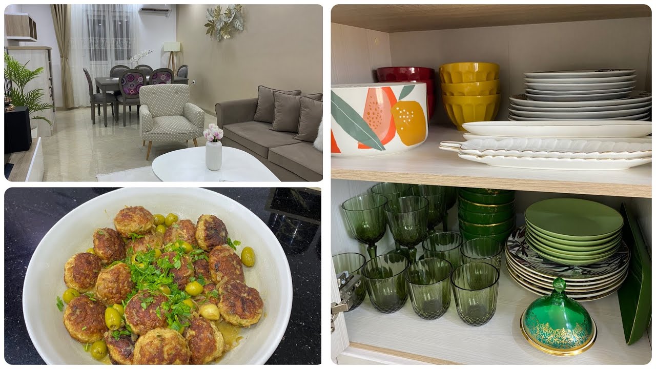 قلبت كامل الصالون 🛋😍 كيفاش رتبت لماعن فالبايو 🍽🍸أكلة صيفية 🧆👌