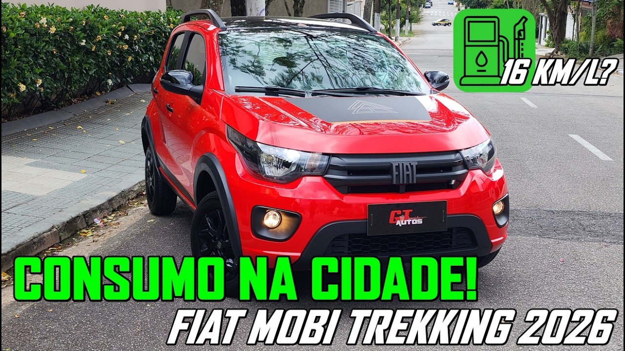 Fiat Mobi Trekking 2026 é econômico de verdade? Teste de consumo real!