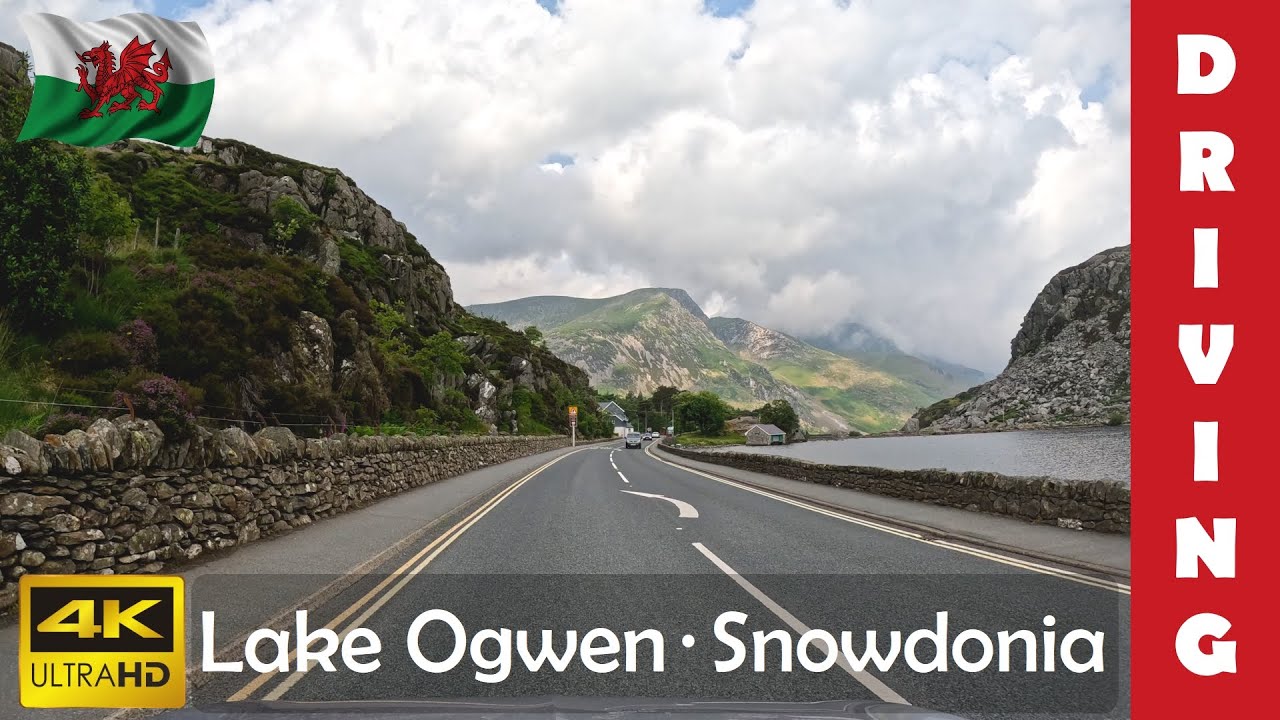 Driving in Wales 2: From Capel Curig to Lake Ogwen and Bethesda | Snowdonia NP | 4K 60fps