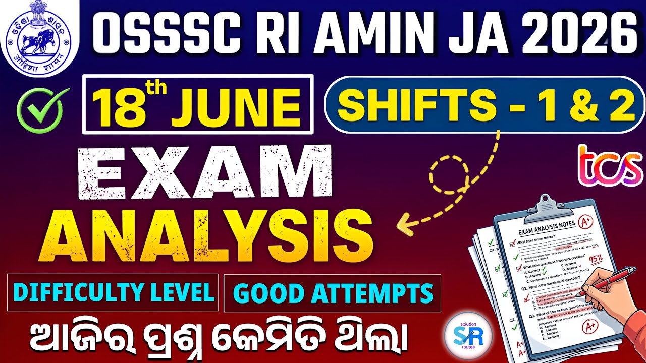 18th June (1st & 2nd Shifts) RI Exam Analysis 2026 || Today Exam Analysis  RI 2026 | Solution Routes