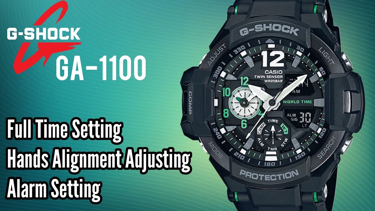 How To Setting Time and Reset CASIO G-SHOCK GA-1100 Digital Watch | #SolimBD #gshock