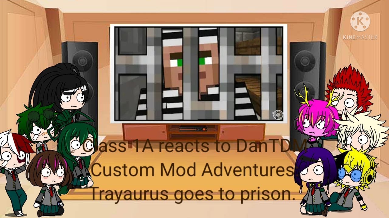 Class 1A reacts to DanTDM: Custom Mod Adventures: Trayaurus goes to prison.