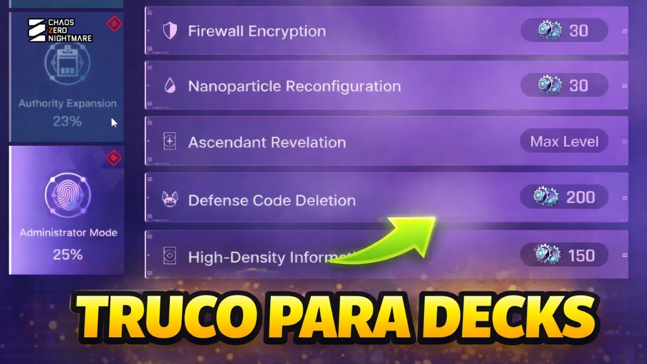 ¡No pierdas tiempo! Haz ESTO para HACER DECKS más fácil | Chaos Zero Nightmare