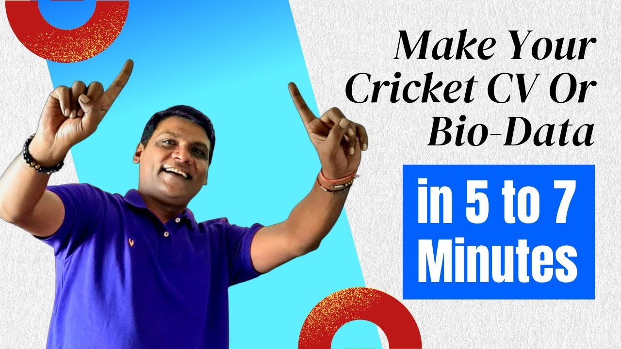 How Should Cricketer Write a Resume | Freshers & Experienced Cricketer (Step-By-Step Tutorial)