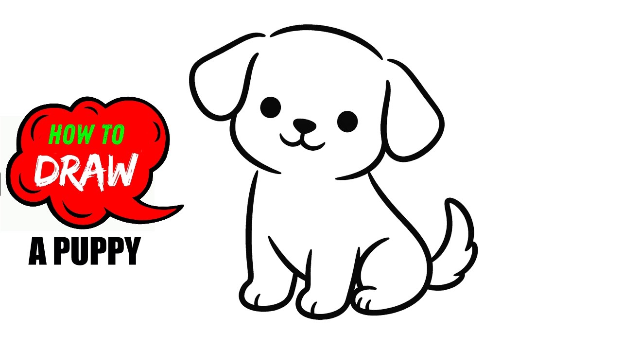 How to Draw a Cute Puppy 🐶 Easy Step-by-Step Drawing Tutorial for Beginners