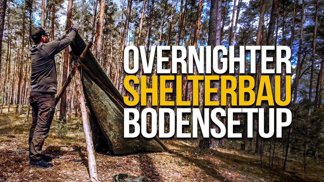 Overnighter mit Bushcraft Shelterbau