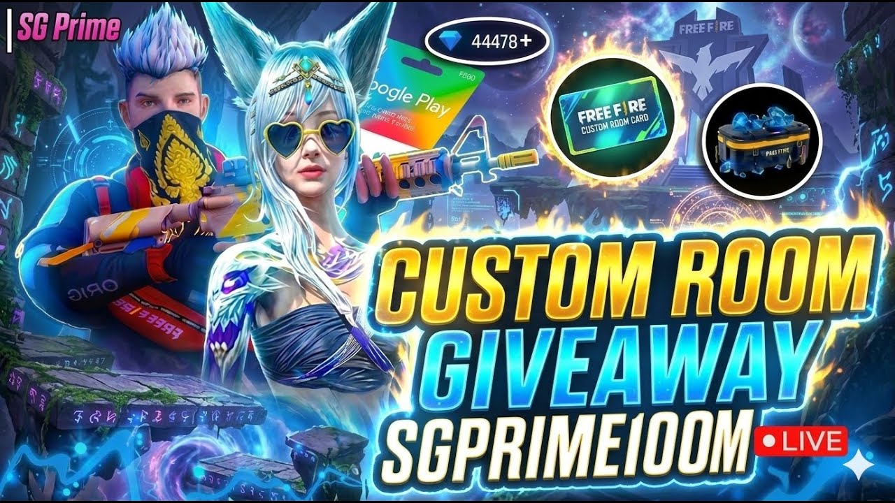 FF Live Custom Live Team code Giveaway 💸 Live Custom joining 👇