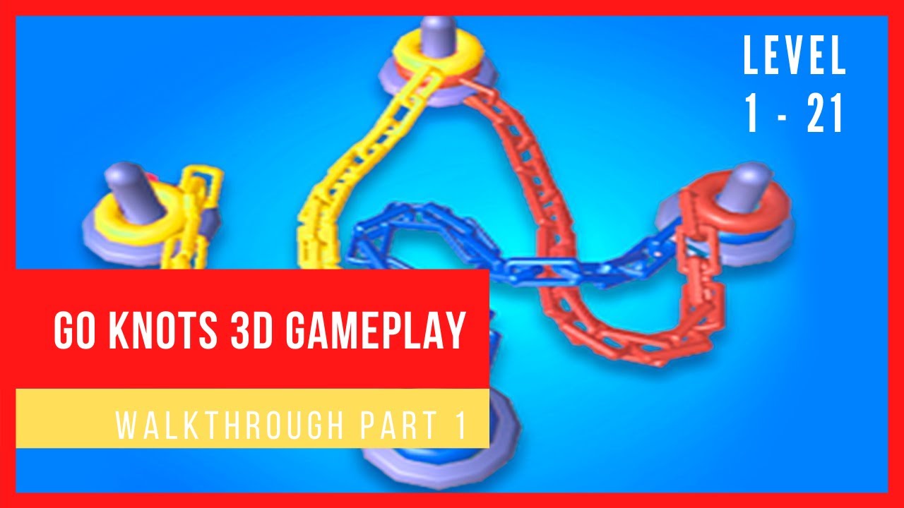 🧠GO KNOTS 3D gameplay WALKTHROUGH Part 1 LEVEL 👉(1- 20)