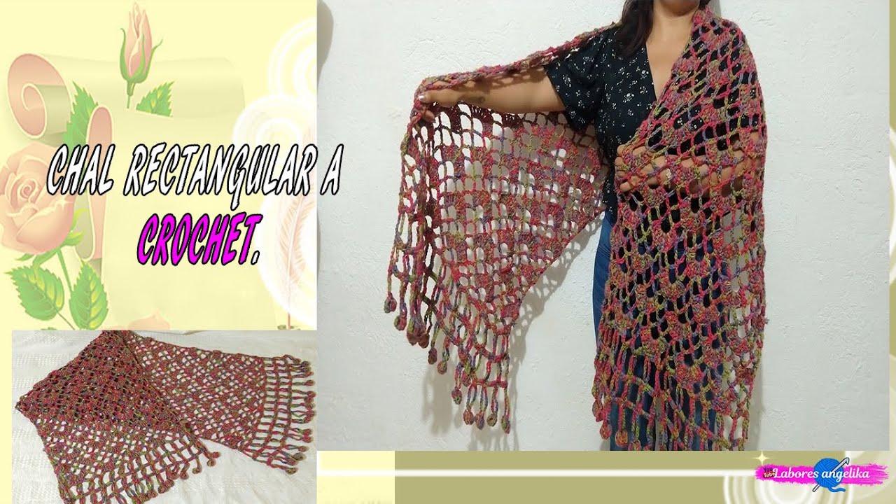 CHAL RECTANGULAR A CROCHET | Labores Ang&eacute;lika |.