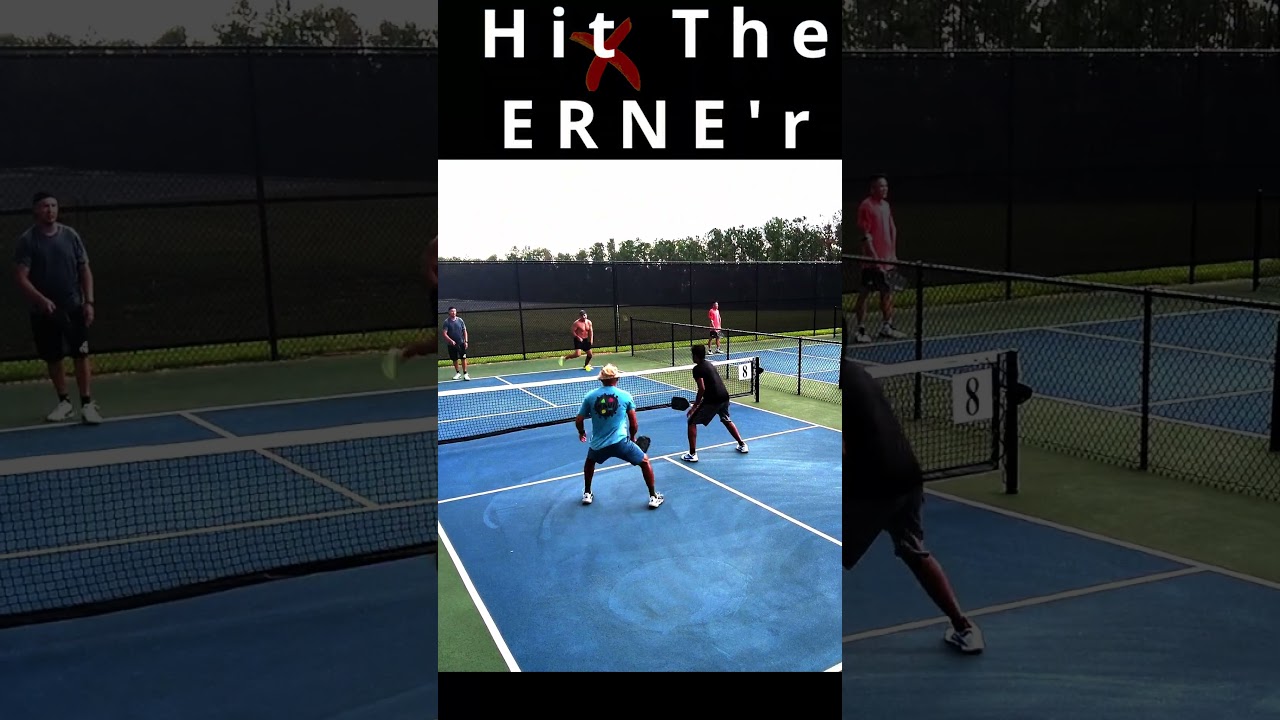 Hit Your Opponent doing the Erne in Pickleball  #pickleball #paddlesport #coaching #coach #ball
