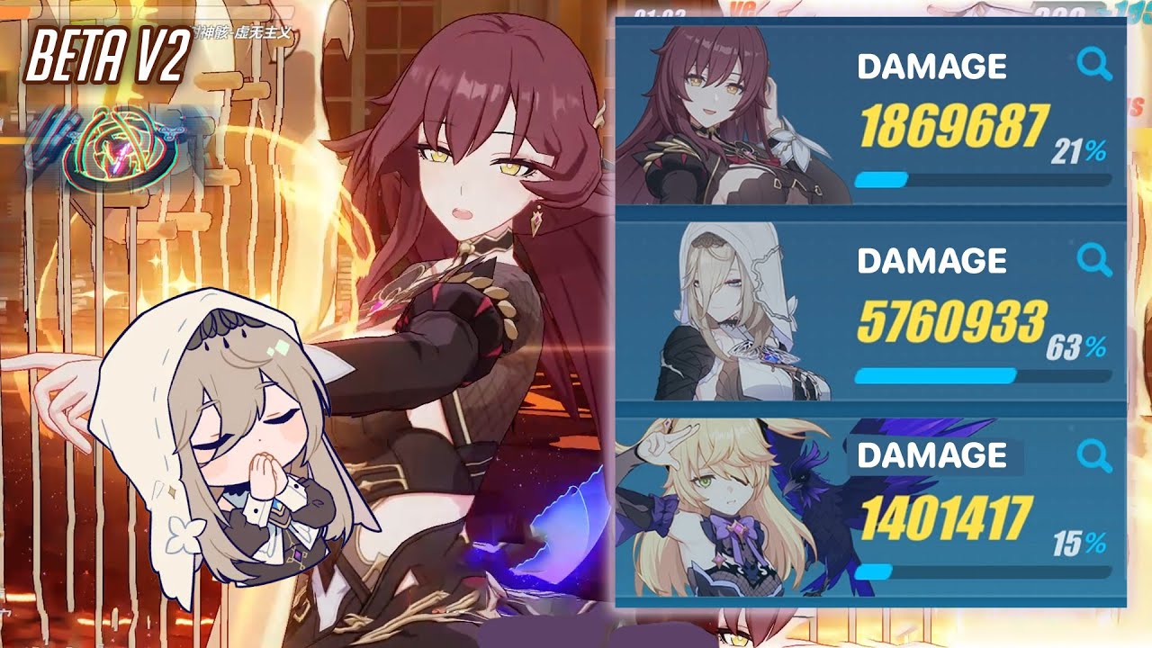 Aponia Eden tag team DESTROYS sss Husk | Honkai 5.7 Beta v2