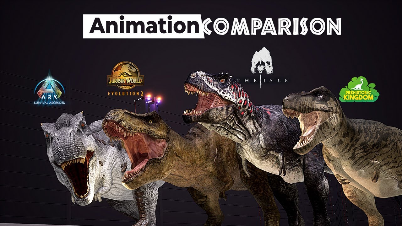4 T-Rex 4 game Animation Comparison | Animation Showcase